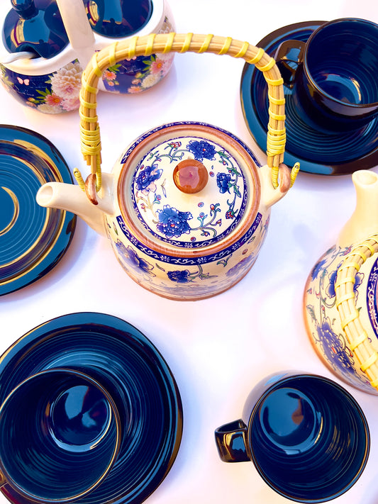Blue Bloom Tea Pot
