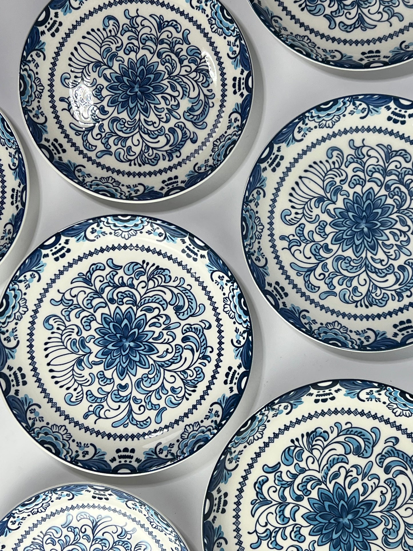 Blue petal plates