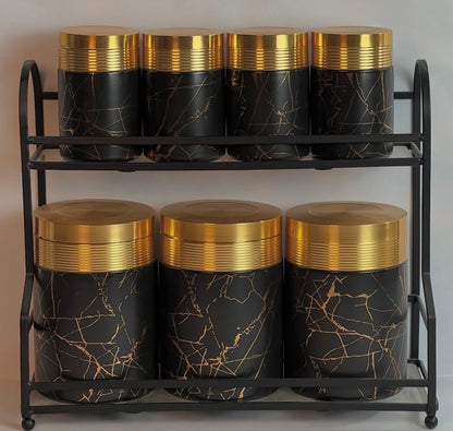 Royal Black Canister Set