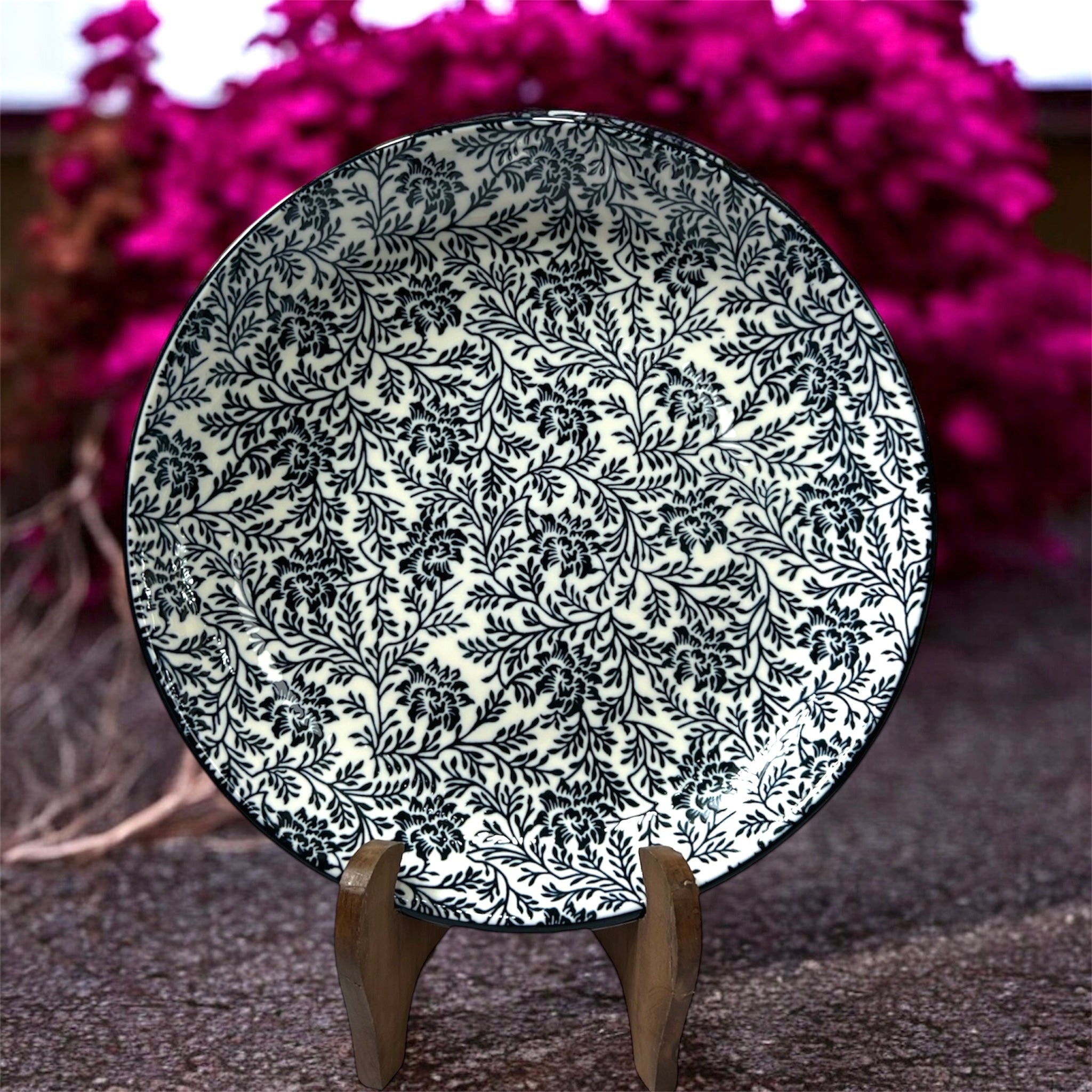 Navy Garden Plate set