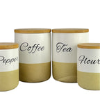 Beige And White Spice Set