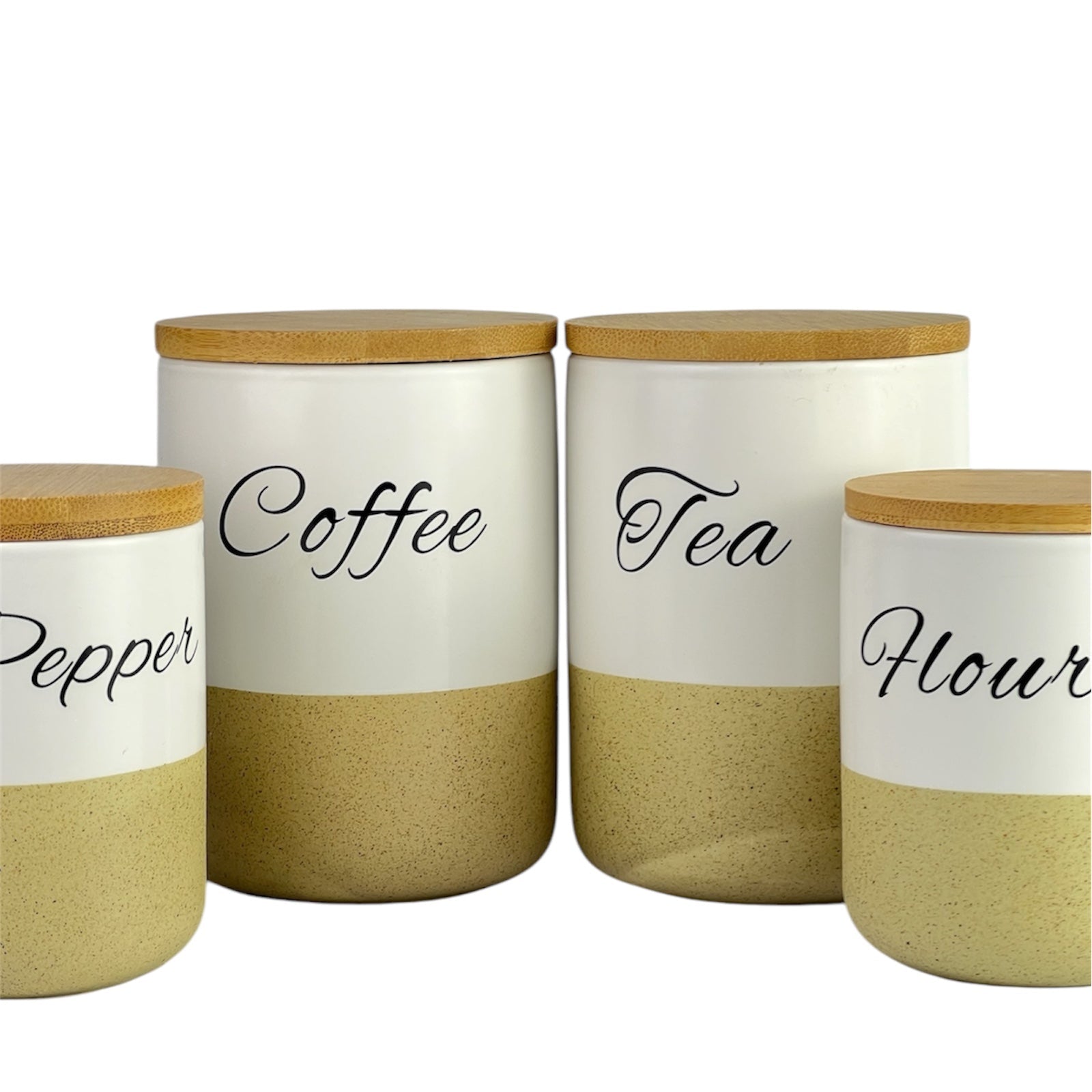 Beige And White Spice Set