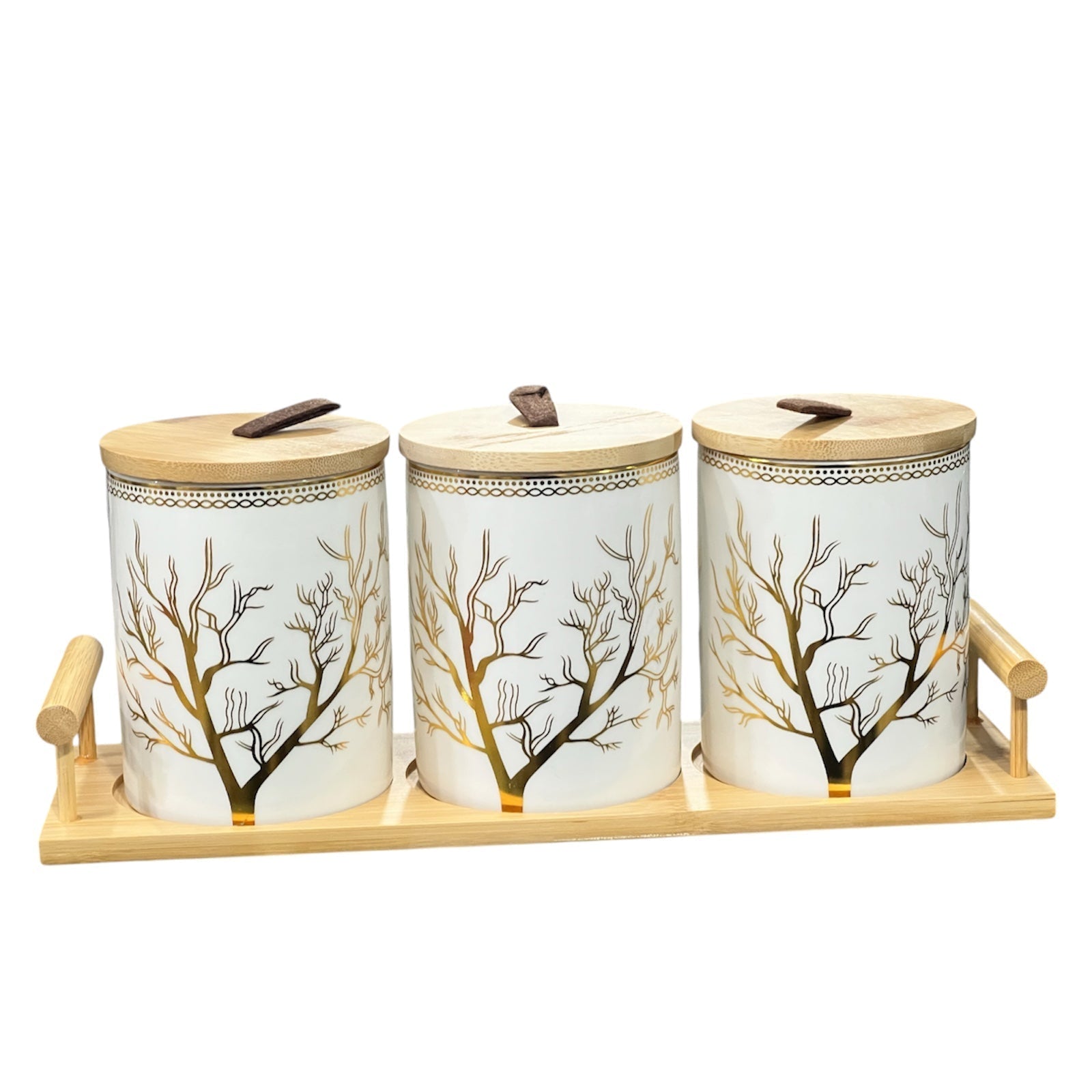 Golden tree spice organizer set