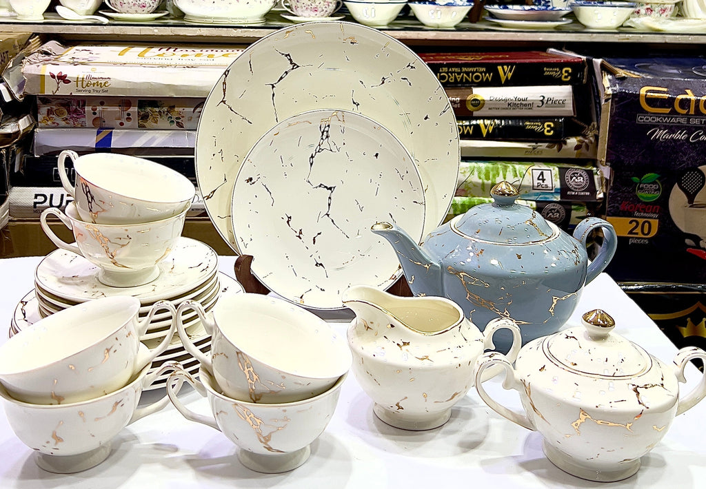 Marble Majesty Tea Set