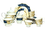 Imperial Midnight Gold Tea Set