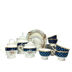 Navy Rose Luxe Tea Set