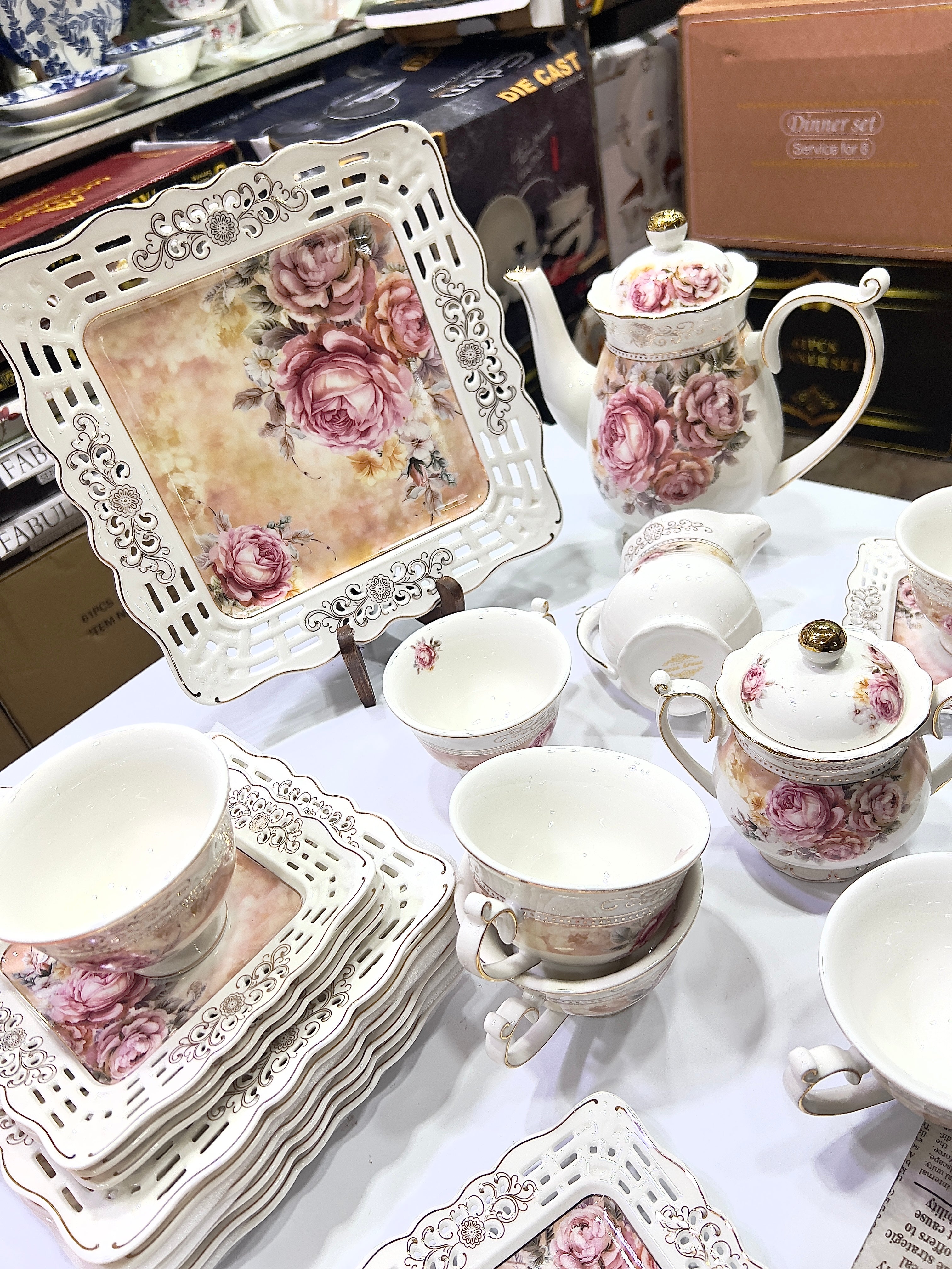 Floral Majesty Tea Set