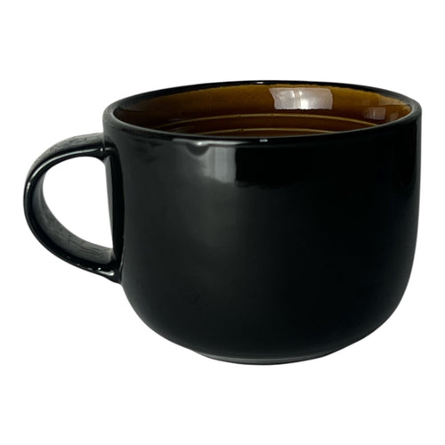 Amber Noir Cups and Saucers