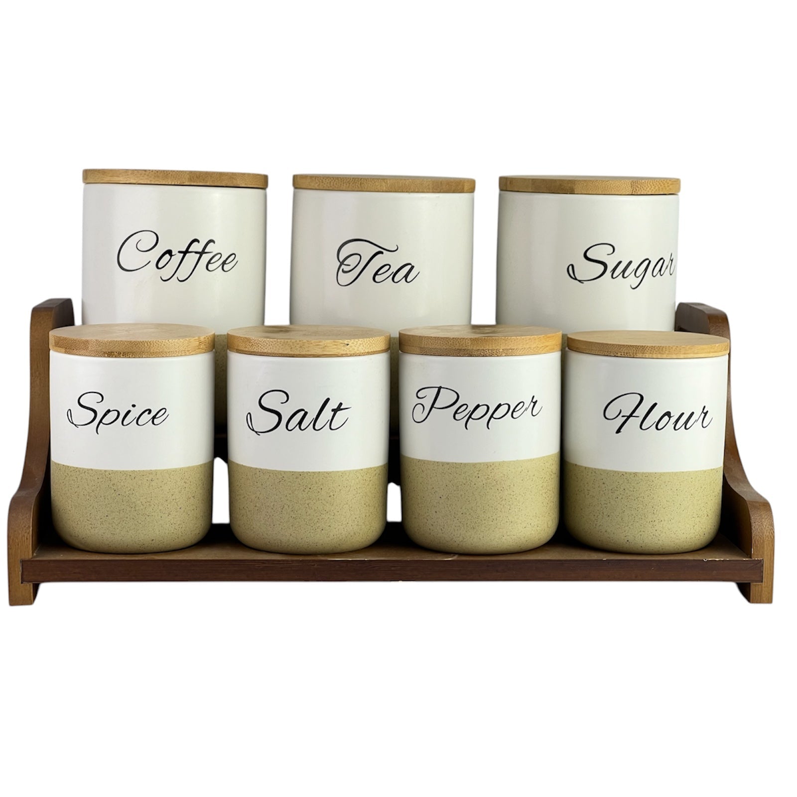 Beige And White Spice Set