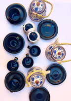 Midnight Blue Cups And Saucers Set