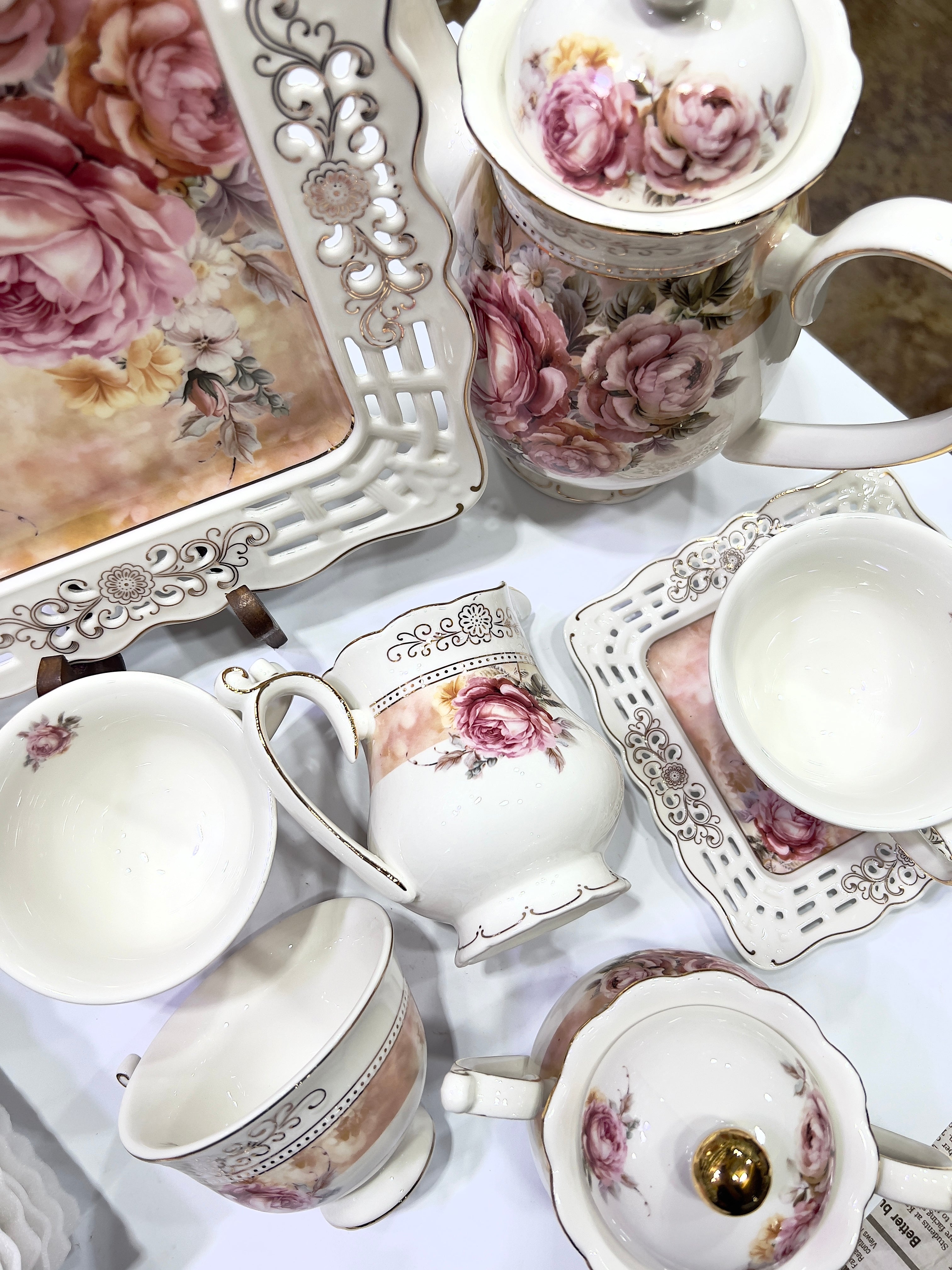 Floral Majesty Tea Set