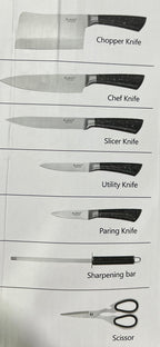 Midnight edge knife set