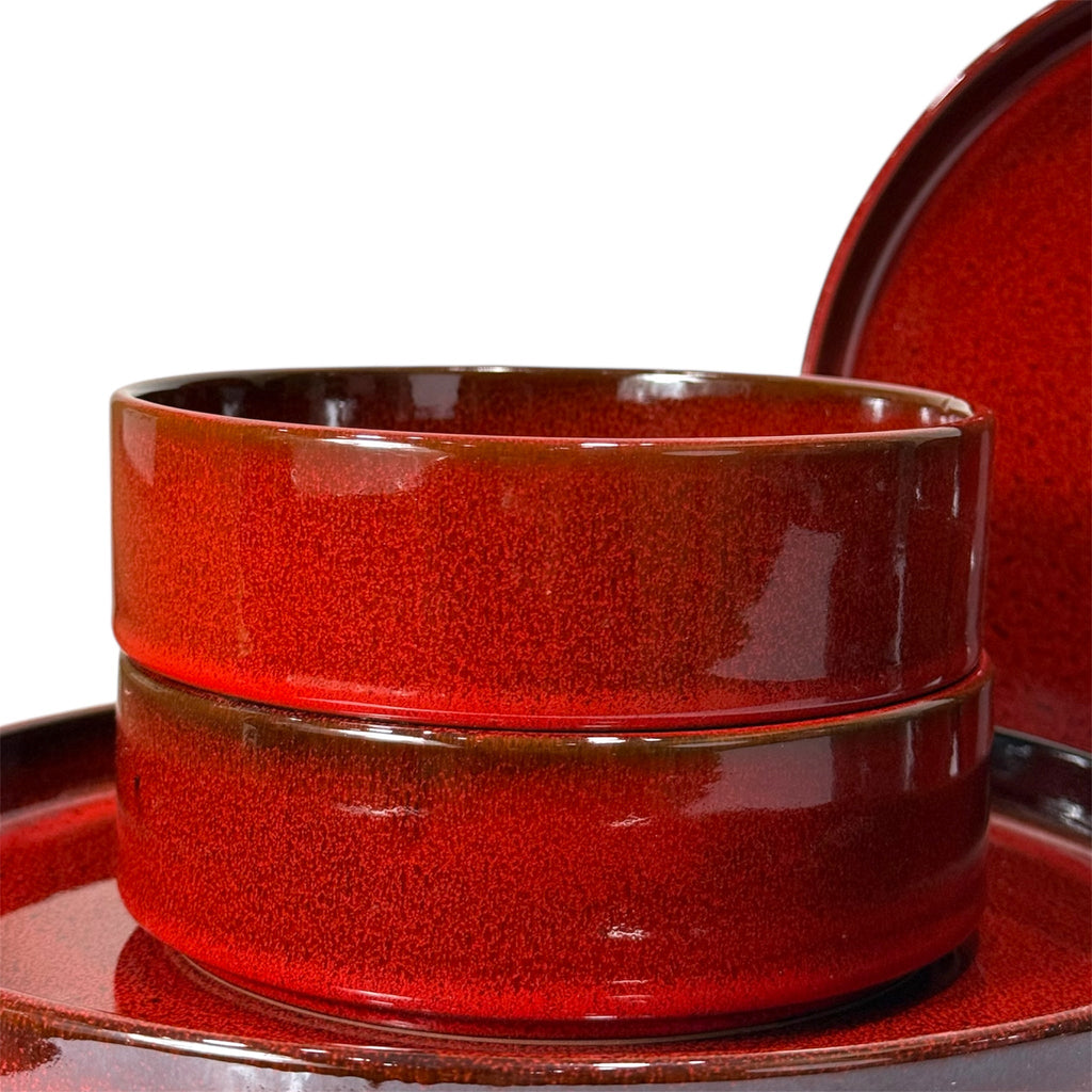 Ember Red Plate Set