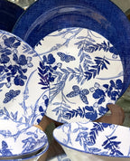 Ocean leaf 24 piece plate set
