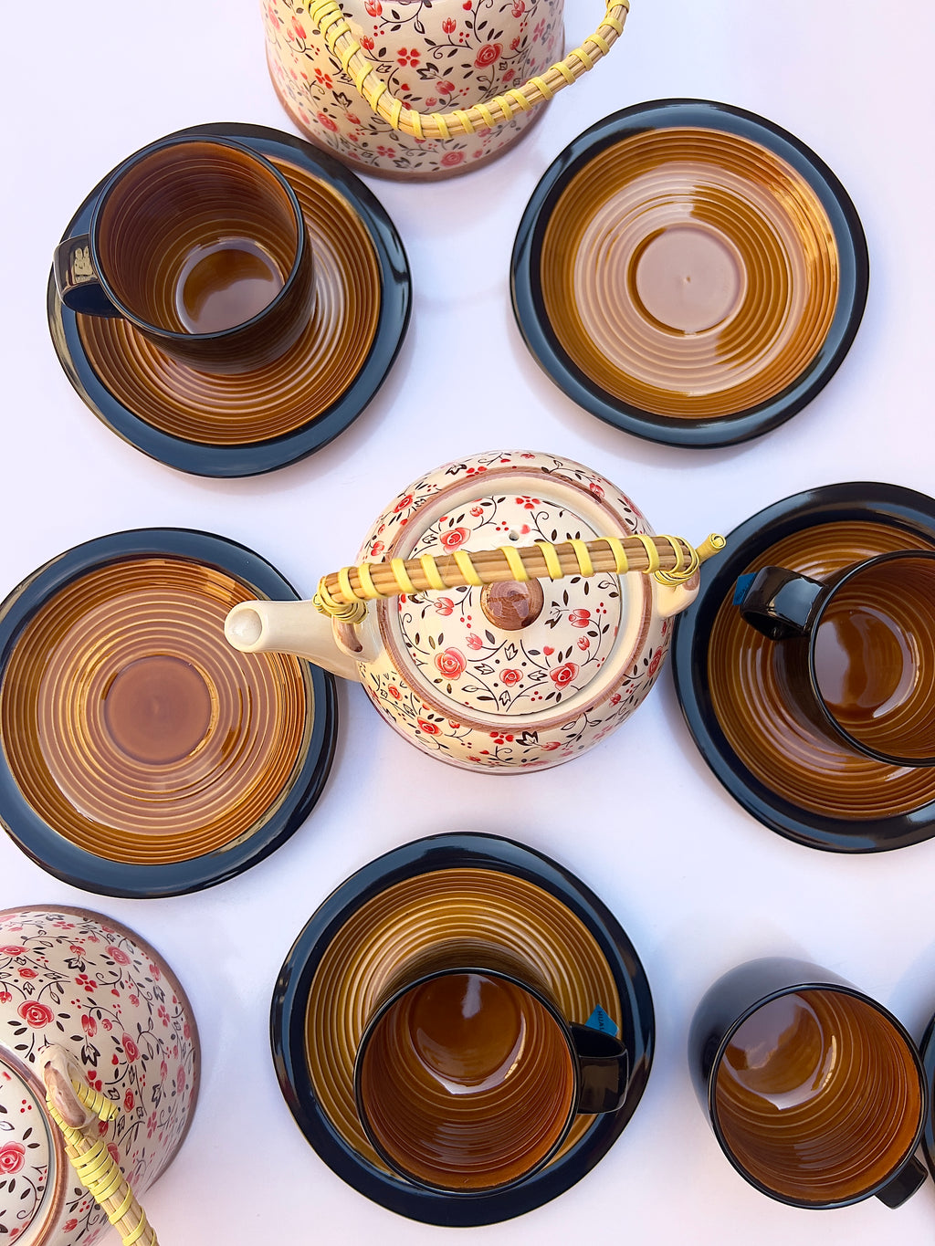 Floral Flame Tea Pot