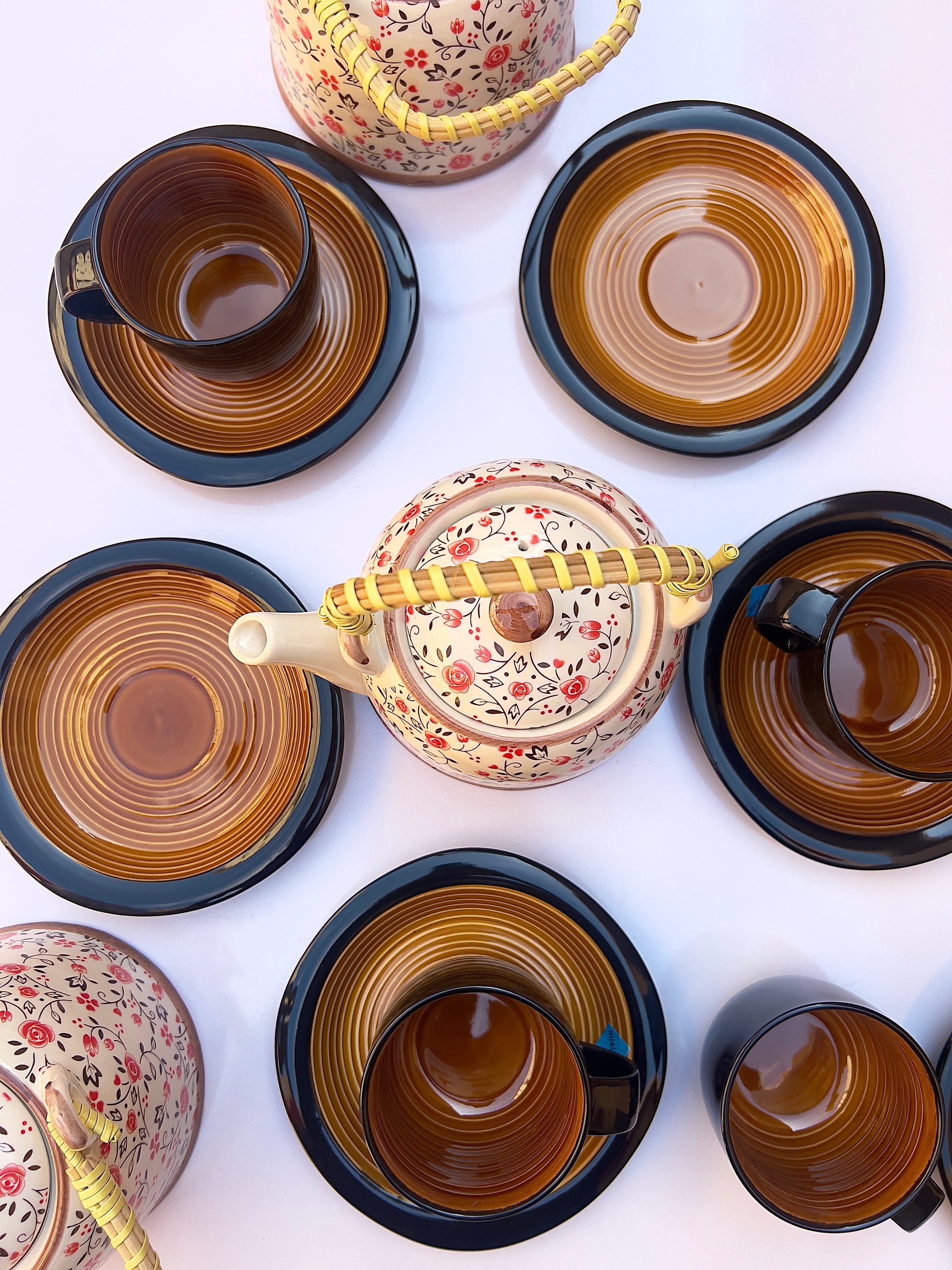 Floral Flame Tea Pot