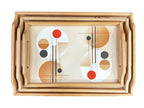 Desert Stripe Tray Set