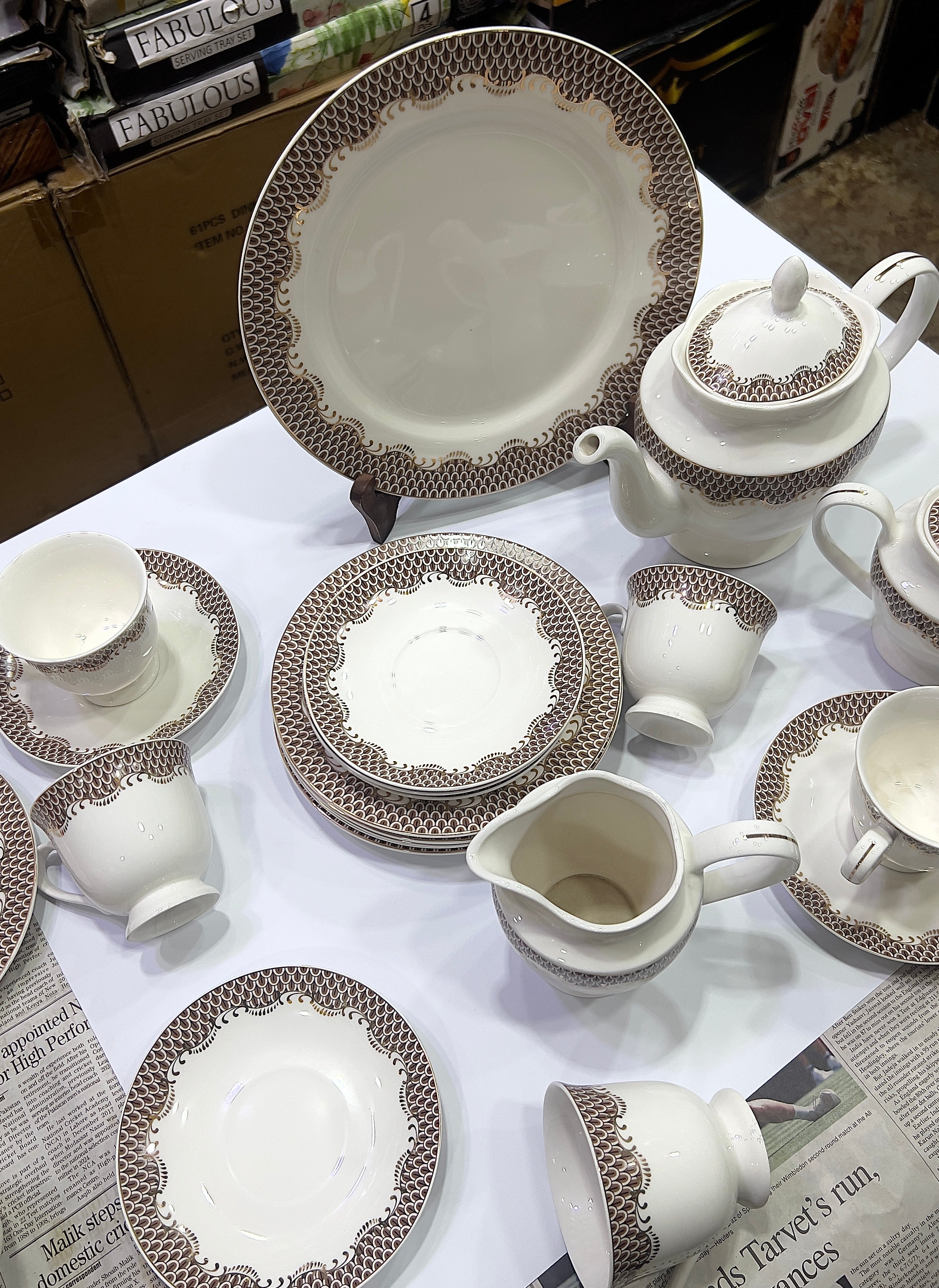 Cherry Velvet Tea Set