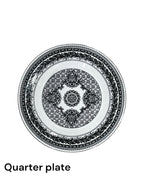 Midnight black 24 piece plate set