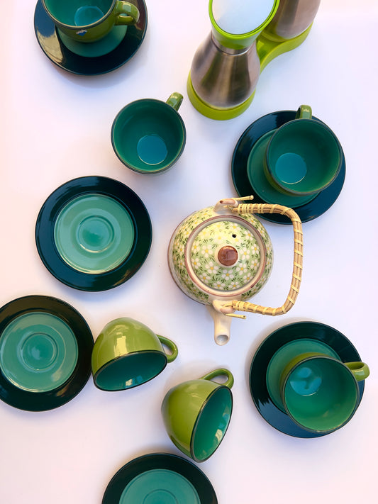 Green Bloom Tea Pot
