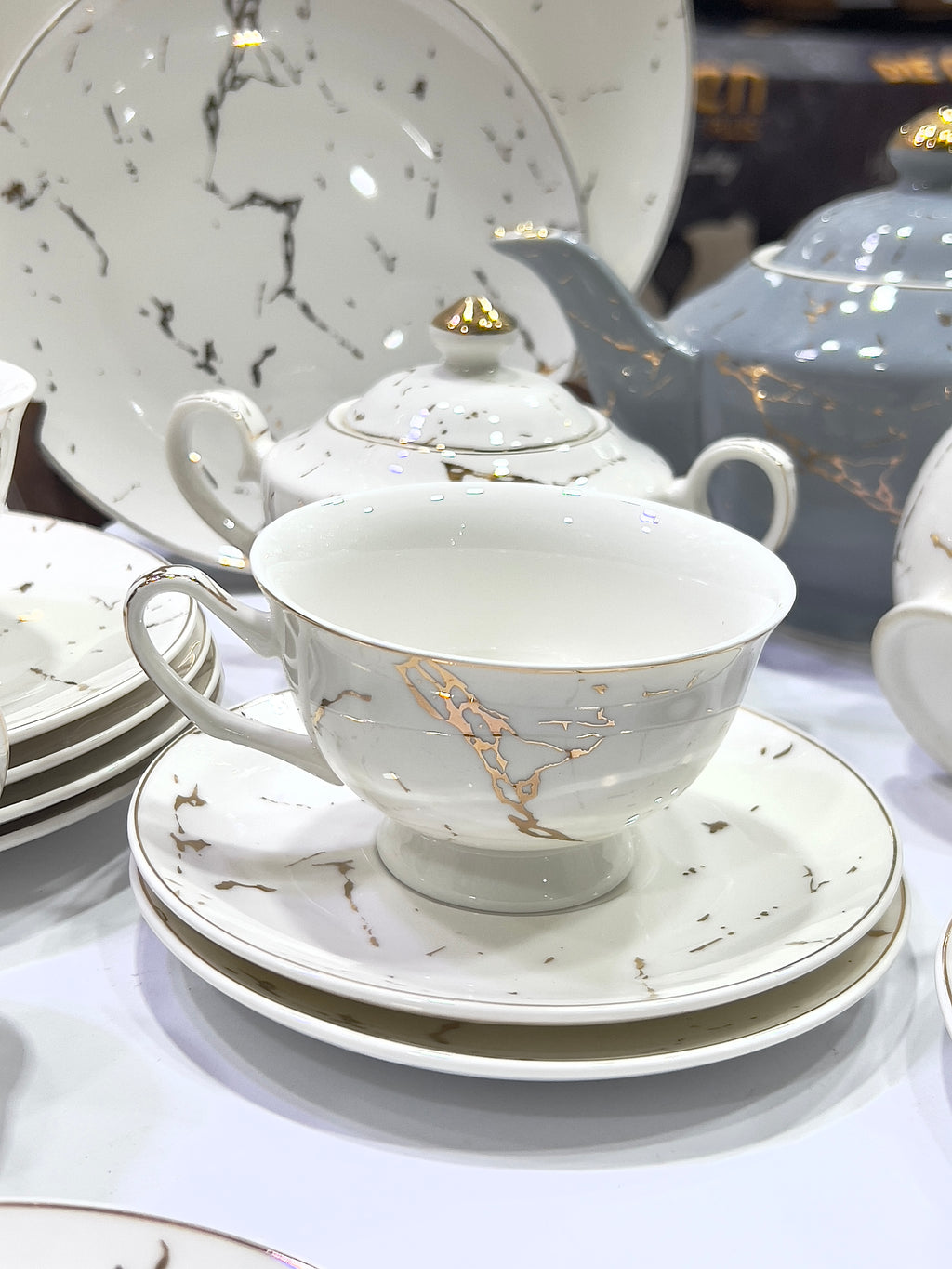 Marble Majesty Tea Set