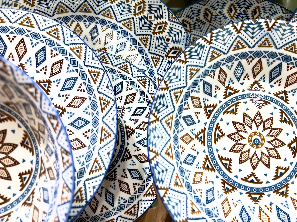 Midnight dune 24 piece plate set
