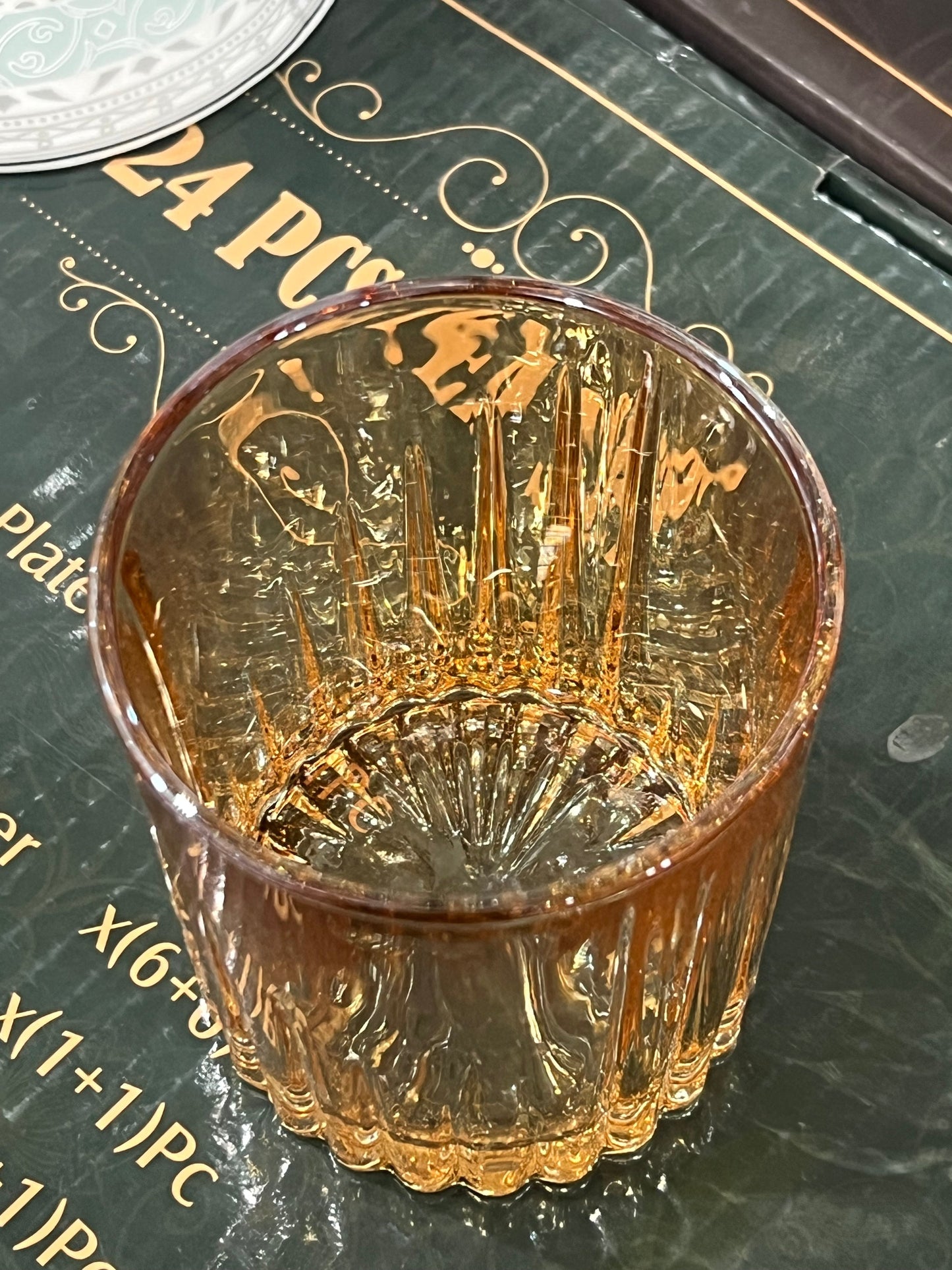 Golden Amber Glass Set