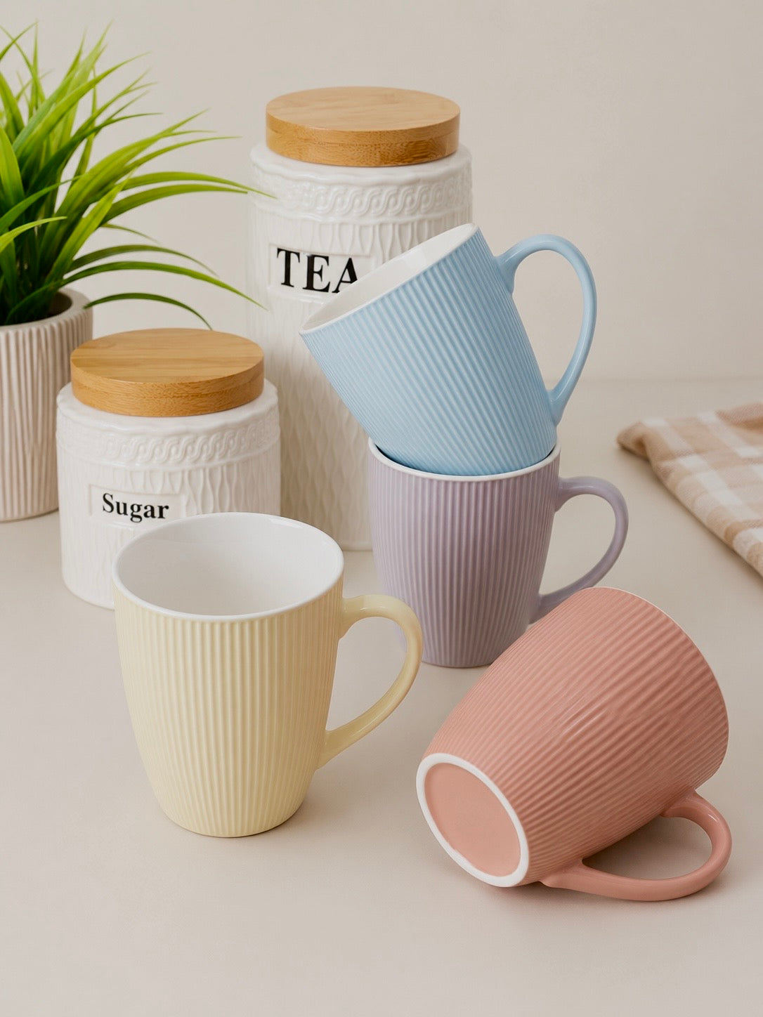 Premium Ribbed Mugs