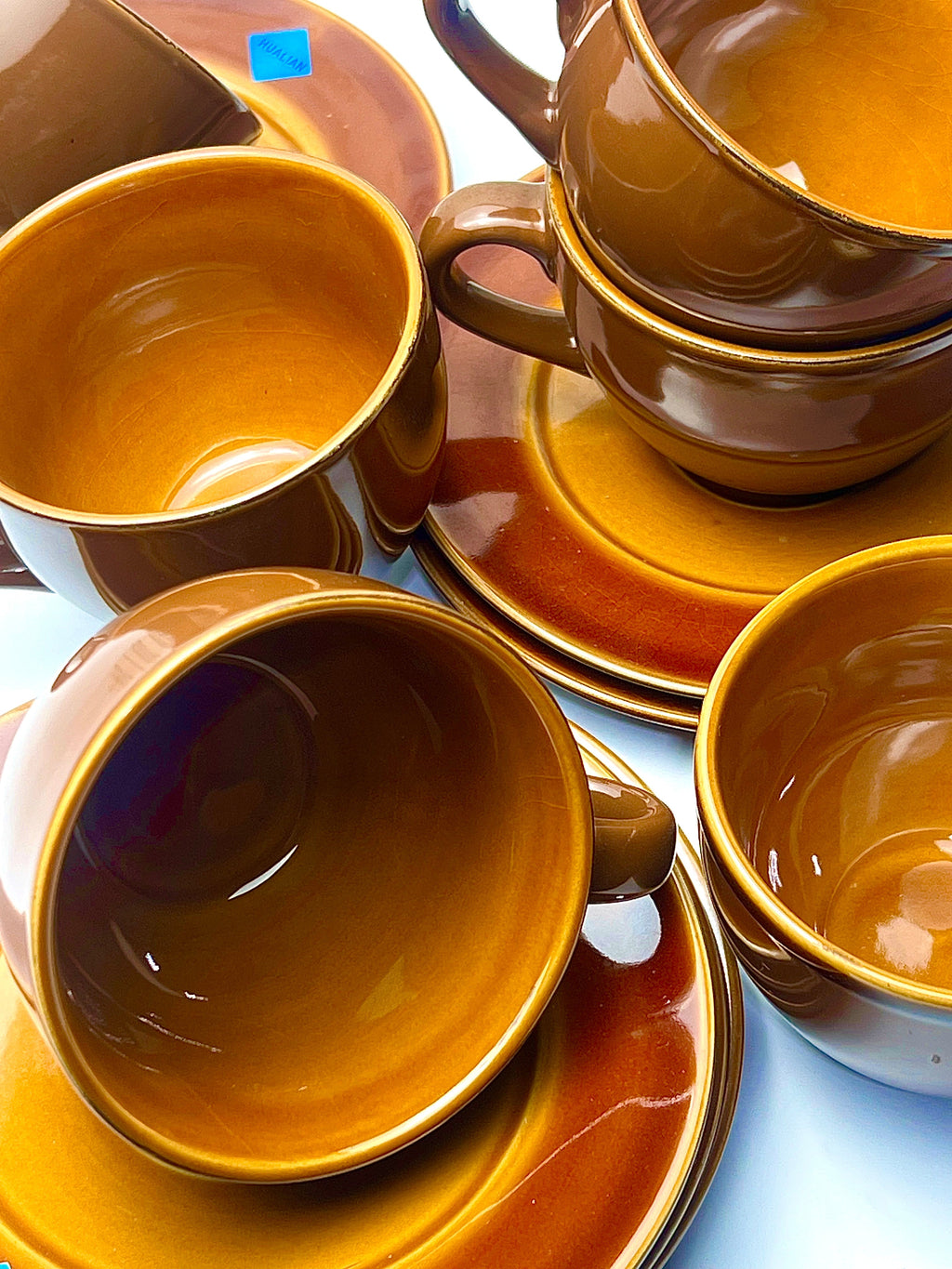 Earth Brew Cups And Saucers Set