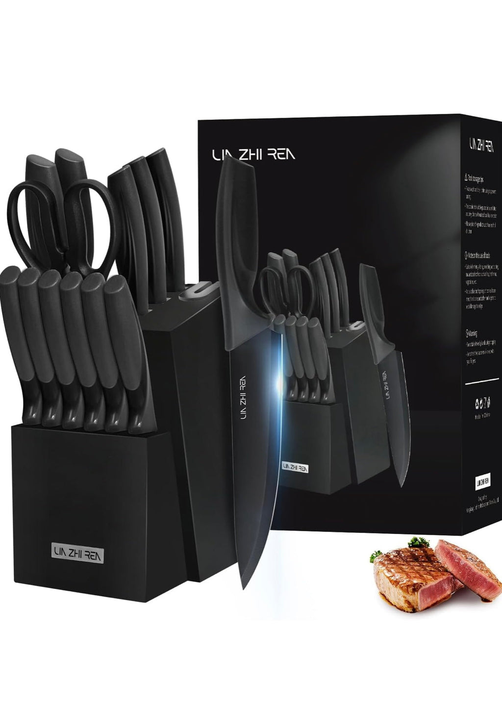 Royal Black Knife Set
