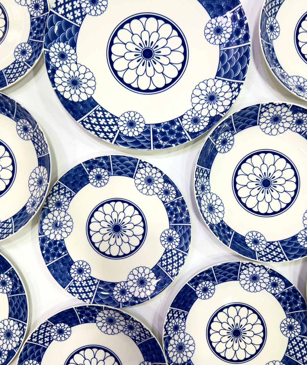18 Pieces Blue Indigo Plate Set