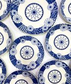 18 Pieces Blue Indigo Plate Set
