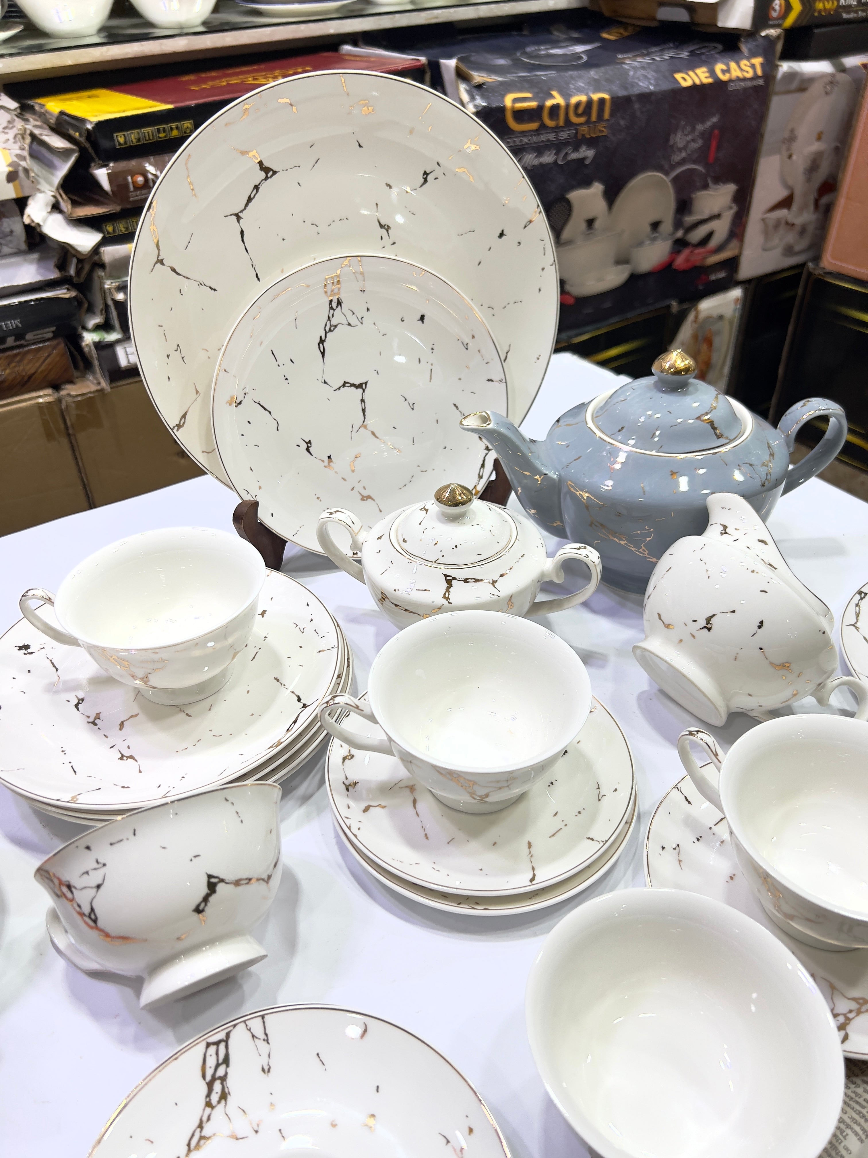 Marble Majesty Tea Set
