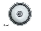 Midnight black 24 piece plate set