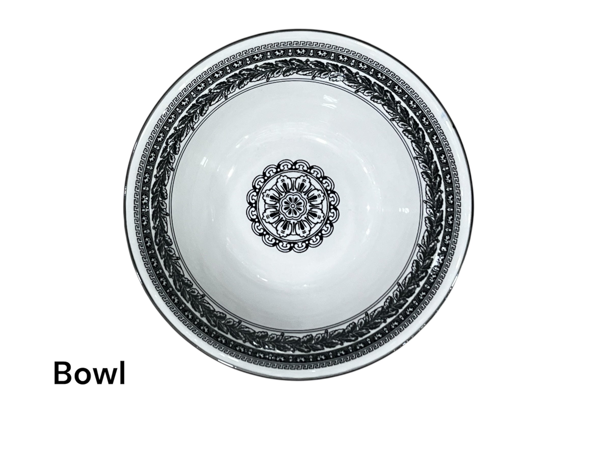 Midnight black 24 piece plate set