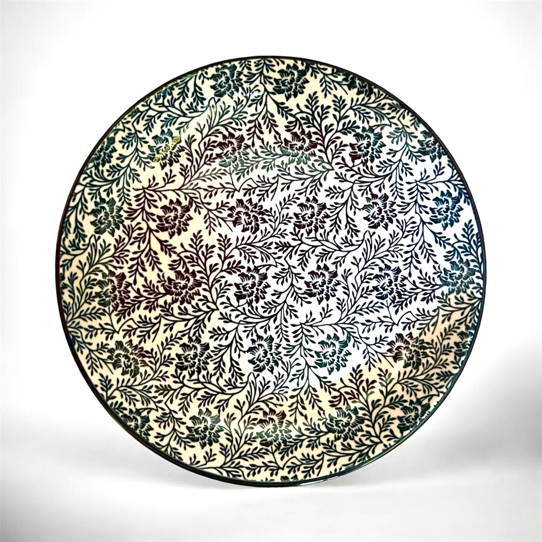 Navy Garden Rice Plate