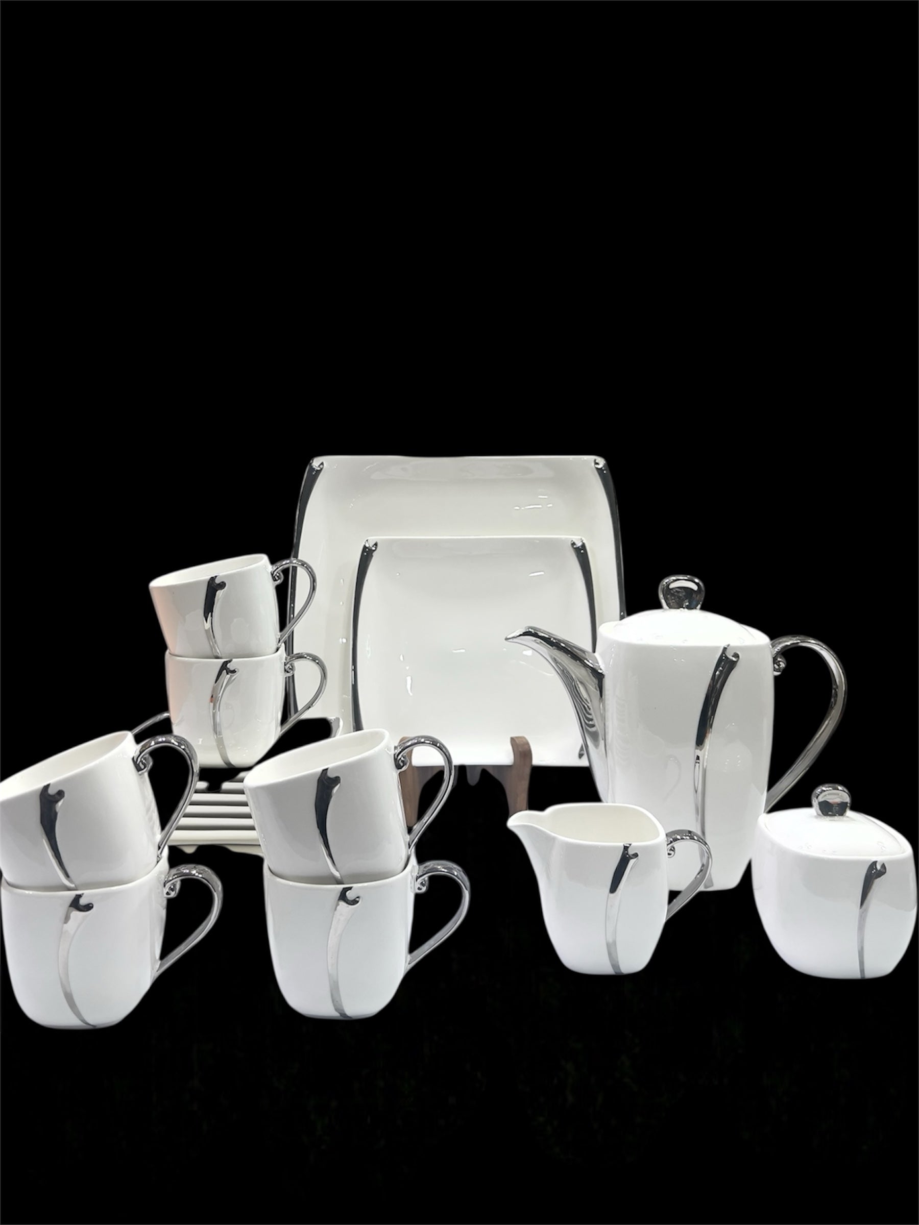 Sterling Edge Tea Set