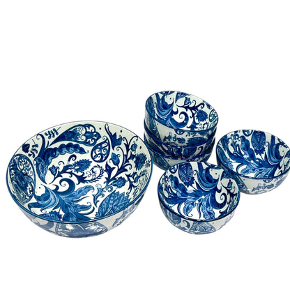 Azure Bloom Deep Plates