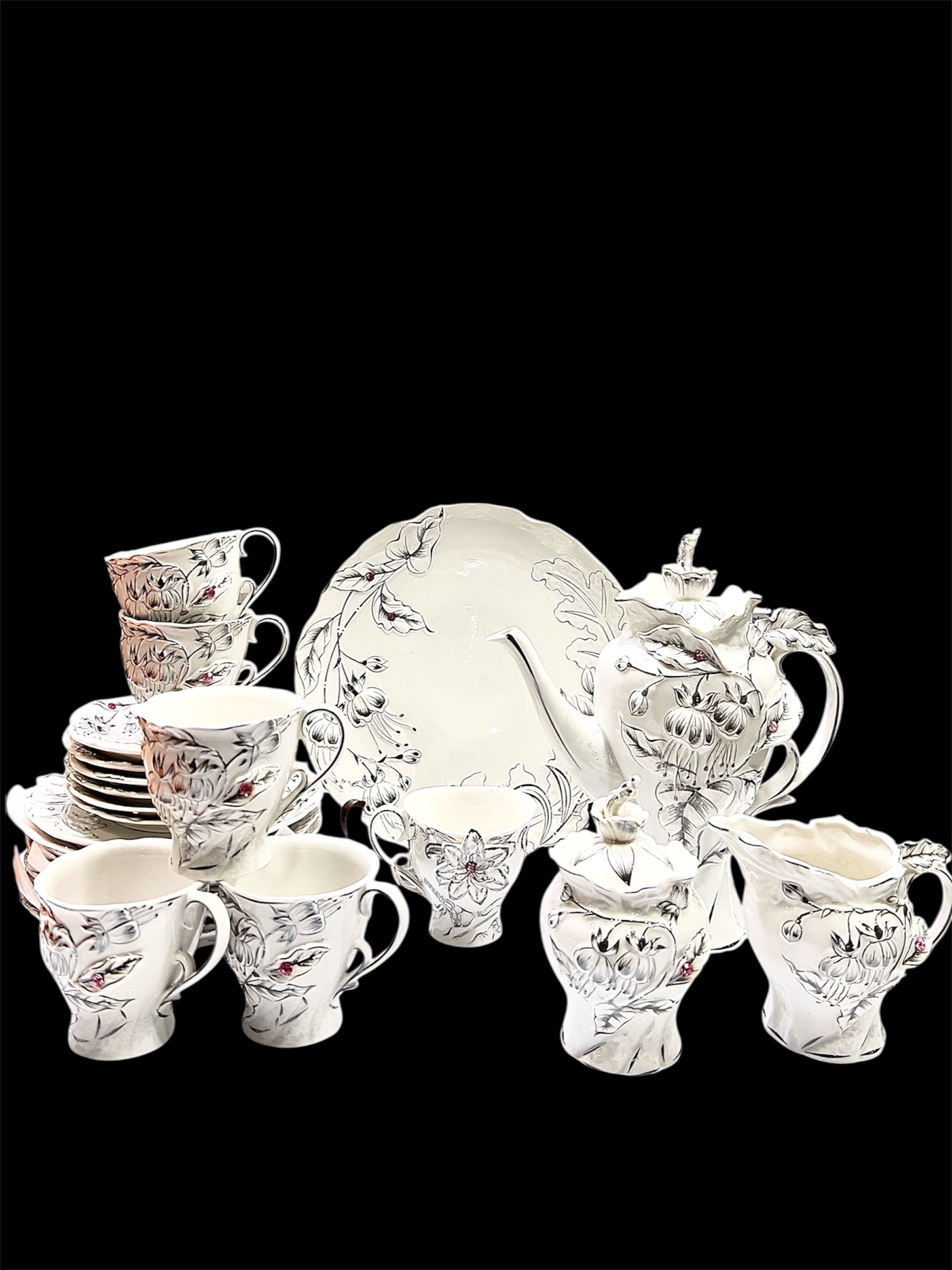 Luxe Flora Tea Set