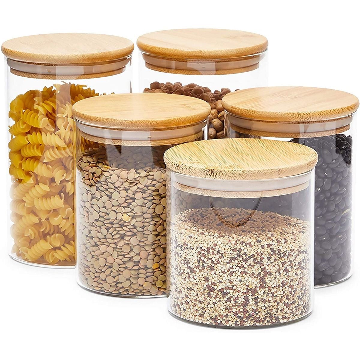 Bamboo Lid Glass Jars
