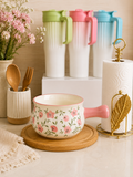 Floral Ceramic Pasta Bowl