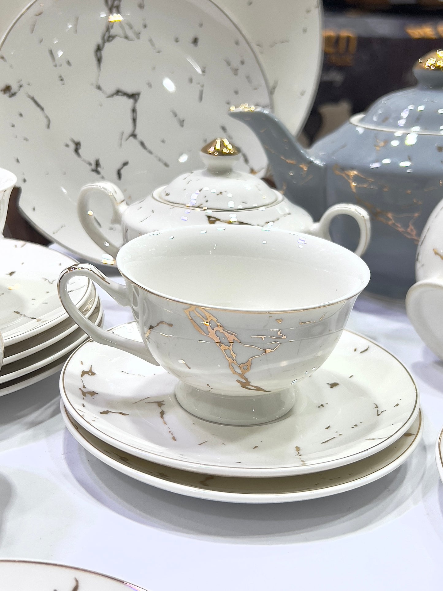 Marble Majesty Tea Set