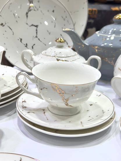 Marble Majesty Tea Set