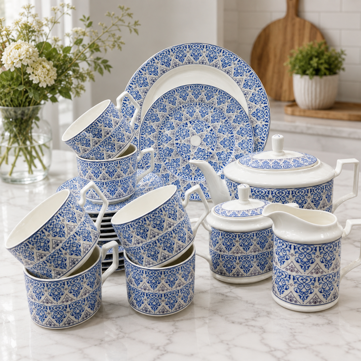 Sapphire Heritage Tea set