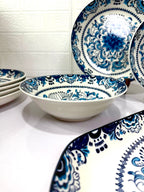 Blue Flora Plate Set