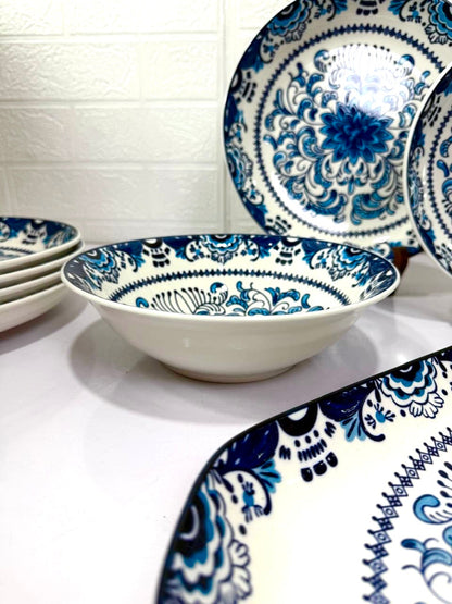 Blue Flora Plates