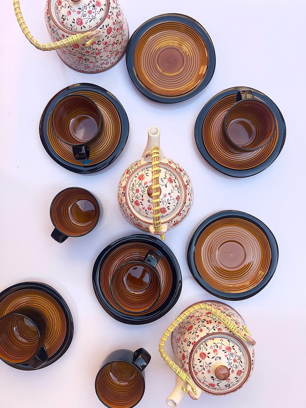 Floral Flame Tea Pot