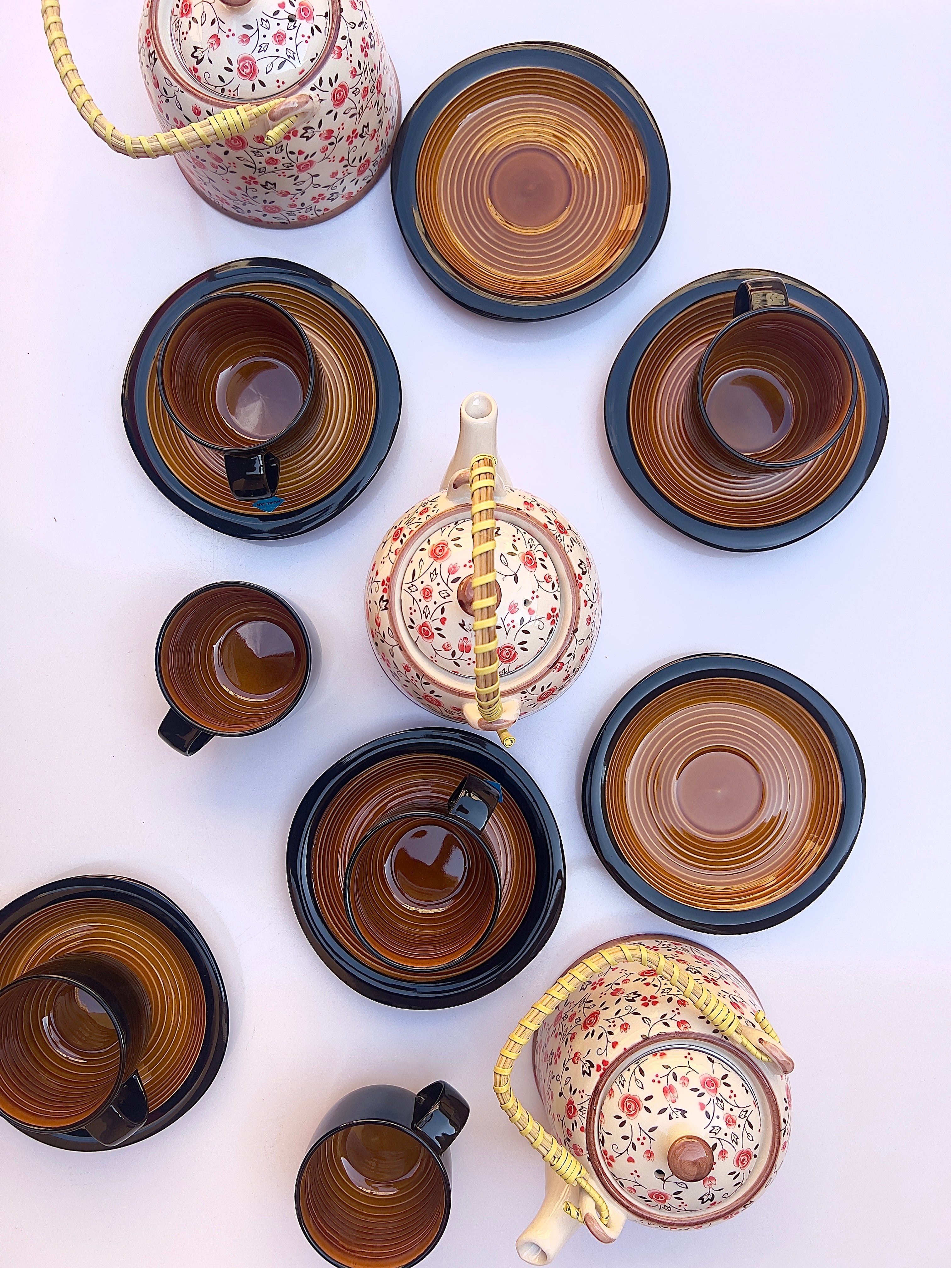 Floral Flame Tea Pot