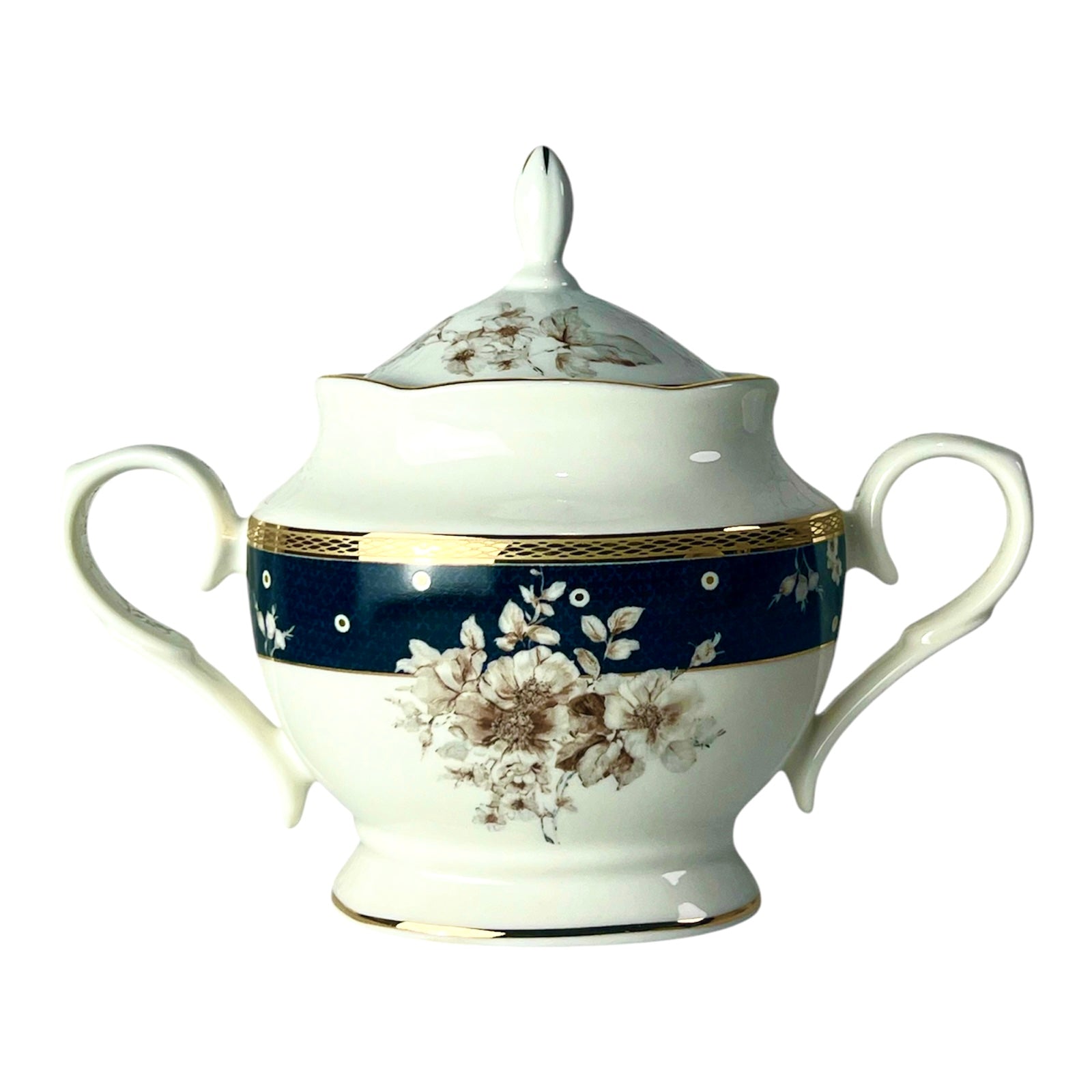 Navy Rose Luxe Tea Set