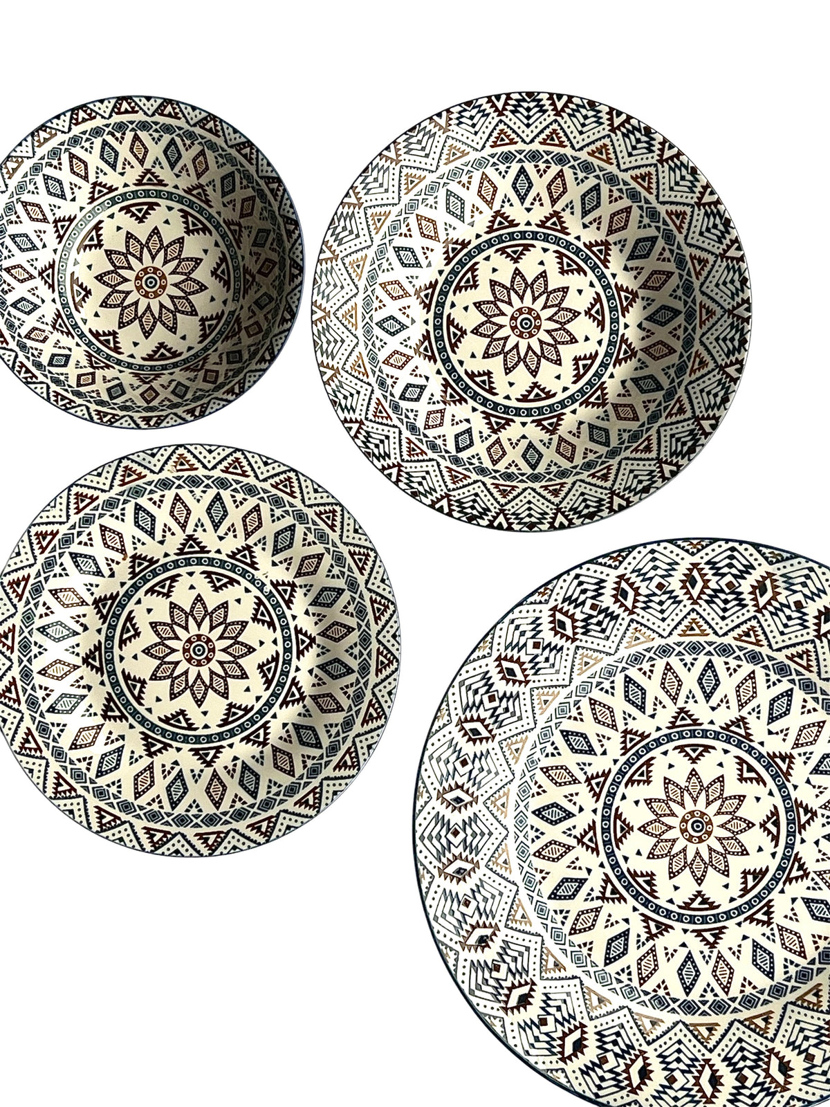 Midnight dune 24 piece plate set
